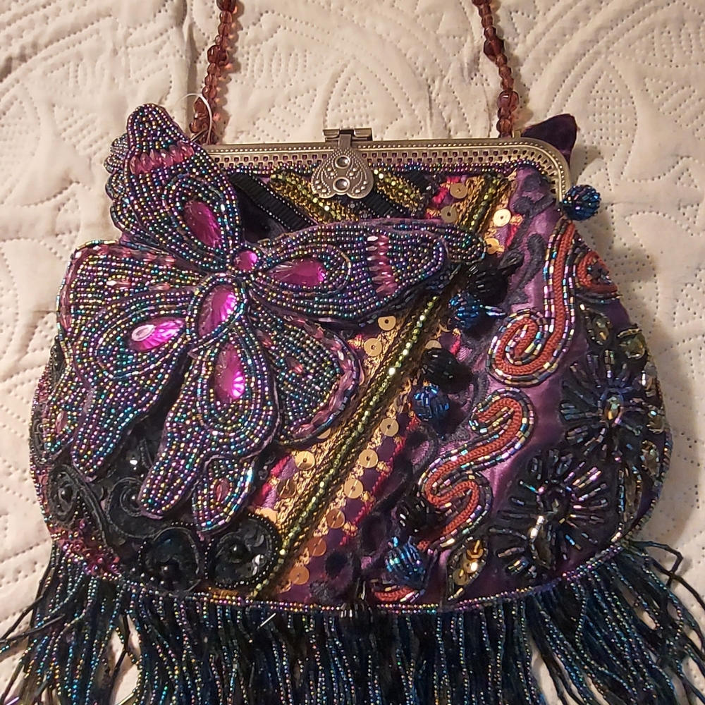 New WOT Chicos Beaded Purse - only plastic tag on